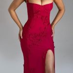 Dalary Maxi Dress - Red Lined - Image 5