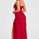 Dalary Maxi Dress - Red Lined - Image 7