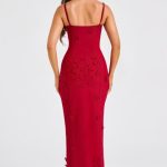 Dalary Maxi Dress - Red Lined - Image 8