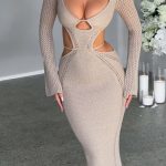 Nadine Maxi Dress - Beige - Image 5