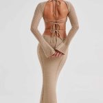 Nadine Maxi Dress - Beige - Image 11
