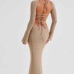 Nadine Maxi Dress - Beige - Image 14