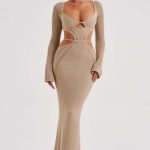 Nadine Maxi Dress - Beige - Image 20
