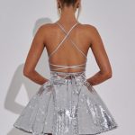 Electra Mini Dress - Silver - Image 12
