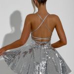 Electra Mini Dress - Silver - Image 13