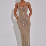 Petra Maxi Dress - Gold - Image 7
