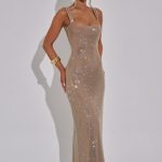 Petra Maxi Dress - Gold - Image 8
