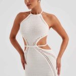 Delia Maxi Dress - White - Image 8