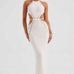 Delia Maxi Dress - White - Image 10