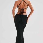 Delia Maxi Dress - Black - Image 3