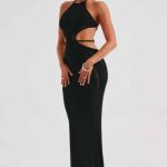 Delia Maxi Dress - Black - Image 7