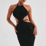 Delia Maxi Dress - Black - Image 8