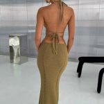 Arabella Maxi Dress - Khaki - Image 3