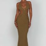 Arabella Maxi Dress - Khaki - Image 7