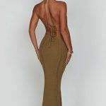 Arabella Maxi Dress - Khaki - Image 13