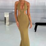 Arabella Maxi Dress - Khaki - Image 15