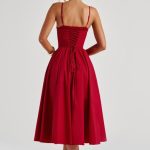 Mariella Midi Dress - Red - Image 2