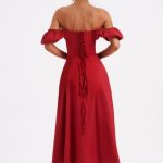 Courtney Midi Dress - Red - Image 2