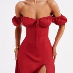 Courtney Midi Dress - Red - Image 3