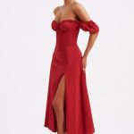 Courtney Midi Dress - Red - Image 5