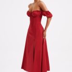Courtney Midi Dress - Red - Image 6