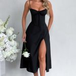 Deanna Midi Dress - Black