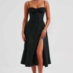 Deanna Midi Dress - Black - Image 6