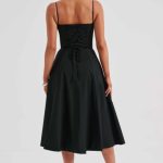 Deanna Midi Dress - Black - Image 7