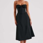 Deanna Midi Dress - Black - Image 8