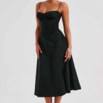 Deanna Midi Dress - Black - Image 10