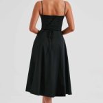 Deanna Midi Dress - Black - Image 11