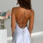 Glacia Mini Dress - Baby Blue - Image 3