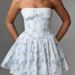 Maeve Mini Dress - Blue Ditsy Print