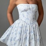 Maeve Mini Dress - Blue Ditsy Print - Image 3