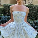 Maeve Mini Dress - Blue Ditsy Print - Image 5