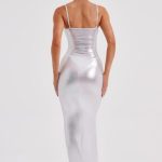 Kyranni Maxi Dress - Silver - Image 3