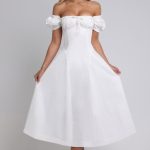 Elora Midi Dress - Ivory - Image 3