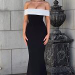 Bex Midi Dress - Black/White