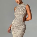 Aphrodite Midi Dress - Beige - Image 6
