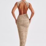 Aphrodite Midi Dress - Beige - Image 7