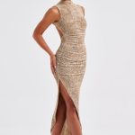 Aphrodite Midi Dress - Beige - Image 12