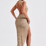 Aphrodite Midi Dress - Beige - Image 15
