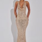 Lorena Maxi Dress - Gold Lined - Image 4