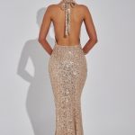Lorena Maxi Dress - Gold Lined - Image 5