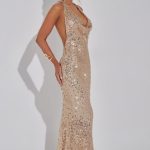 Lorena Maxi Dress - Gold Lined - Image 7