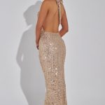 Lorena Maxi Dress - Gold Lined - Image 9
