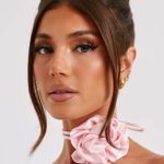 India Floral Neck Tie - Blush