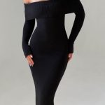 Beverley Knit Maxi Dress - Black - Image 2