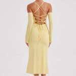 Dulce Midi Dress - Lemon - Image 2