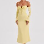 Dulce Midi Dress - Lemon - Image 4